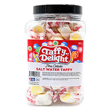 Taffy Delight Pina Colada Salt Water Taffy 16oz Jar 